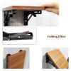 OLGyn Stainless Steel Floating Shelf for Wall Multifunctional Folding Table Kitchen Bracket Bathroom Stand Bedroom Support Hardware (Color : 2PCS Black 8 inch) view 4
