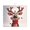 Dish Drying Mat for Kitchen Counter, Absorbent Microfiber Drainer Mats, Non-slip Kitchen Draining Mat for Coffee Machine Dish Rack Pad 18"x16" Cute Xmas Reindeer Dish Drainer Pad view 1