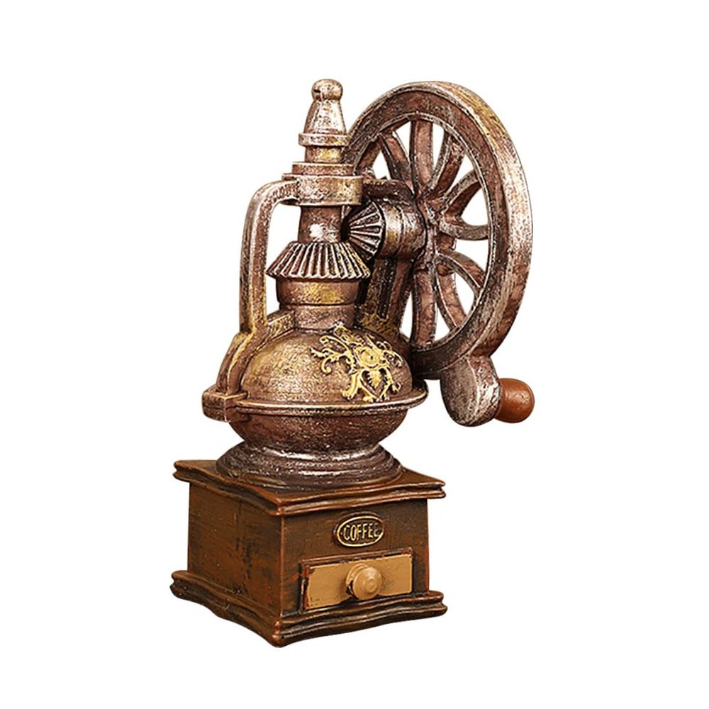 ABOOFAN Elegant Vintage Decor Figure Resin Coffee Maker Model Ornament for Home Office Decor