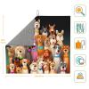Dish Drying Mat for Kitchen Counter, Absorbent Microfiber Drainer Mats, Non-slip Kitchen Draining Mat for Coffee Machine Dish Rack Pad 18"x16" Dogs(1) Dish Drainer Pad view 2