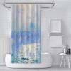 FLLIEEPUO Seaside Landscape Shower Curtain Monet Impressionist Blue Bathroom Curtains with Hooks Waterproof Soft Bath Curtain Liner 78Wx78L(in), Yellow view 2