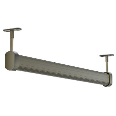 Heavy Duty Closet Rod Ceiling Mount, 35 55 75 95 125 145 155 Cm Long Clothes Storage Hanging Rack, Cuttable Room Divider Poles System for Wardrobes Verandahs Shower ( Color : Champagne , Size : L 110c