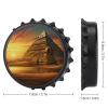 Ancient Egypt Secrets Pyramid Sphinx Magnetic Bottle Opener Funny Beer Opener Fridge Sticker for Refrigerator Black-Style view 2