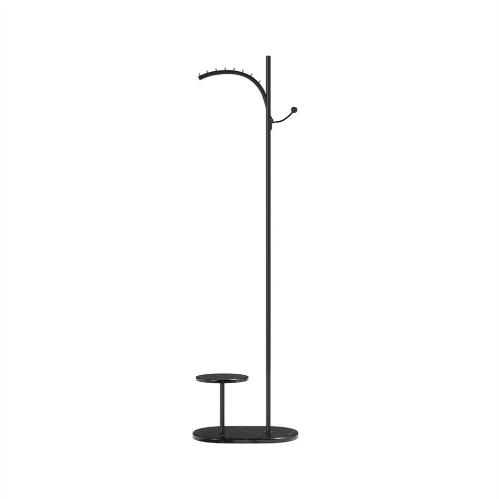 CABRIOLET Standing Coat Rack Coat Rack Freestanding Metal Coat Rack Vertical Entrance Hall Tree Hat Wallet Coat Hanger Entrance Floor Hanger Jacket Stand (Color : A)
