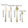 PEKJI Retro Stainless Steel Steak Knife Fork Spoon Flatware Set 4pcs Home Cutlery Silverware Set Reusable Kitchen Utensil Set view 2