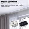 BBHW Ceiling Mount Curtain Track, Heavy Duty Single Curtain Rods, Curtain Pole for Window/Shower/Partition, Elegant Room Divider Track System (Color : Black, Size : 2.2m (7.2ft)) view 2
