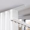 BBHW Ceiling Mount Curtain Track, Heavy Duty Single Curtain Rods, Curtain Pole for Window/Shower/Partition, Elegant Room Divider Track System (Color : White, Size : 1.8m (5.9ft)) view 1