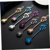 Cabilock Stainless Steel Titanium-coated Coffee Spoon Musical Note Handle Iridescent Dessert Scoop for Coffee Tea and Sweet Snacks Ergonomic Stirring Spoon for Home and Catering Use view 2