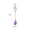 Cabilock Stainless Steel Titanium-coated Coffee Spoon Musical Note Handle Iridescent Dessert Scoop for Coffee Tea and Sweet Snacks Ergonomic Stirring Spoon for Home and Catering Use view 4