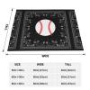 Art Baseball Pattern Throw Blanket for Couch Sofa Or Bed Throw Size, Soft Fuzzy Plush Lightweight Blanket view 2