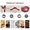 JOuan Coat Rack, Freestanding Clothes Valet Stand Solid Wood Standing Suit Hange Valet Stand Round Storage Tray and L-shaped Hanger Unisex Metal and Wood Mute 138 x 35CM view 4