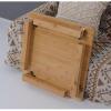 Sofa Side Table Folding Square Bay Window Small Coffee Table Multifunctional Low Table Storage Home Foldable Dining Table (Color : Wood, Size : 70 * 70 * 42cm) view 4