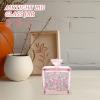 Alipis Glass Candy Buffet Jars Embossed Glass Jars with Lids Square jewelry Jar Dried Fruit Jar Canister Wedding Glass Apothecary Jar Sweets Cube Boxes Trinket Container view 2