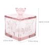 Alipis Glass Candy Buffet Jars Embossed Glass Jars with Lids Square jewelry Jar Dried Fruit Jar Canister Wedding Glass Apothecary Jar Sweets Cube Boxes Trinket Container view 3