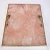 AANTHROPOLOGY By Rhea Rose Quartz Agate Serving Tray with Brass Handles | Square -16 * 16 view 2