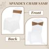 MDS Pack of 25 Spandex Chair Sashes Bow Premium Stretch Chair Cover Band with Buckle Slider Universal fits Elastic Stretch Chair Ties for Wedding Party Banquet Events Decoration - Mocha view 4