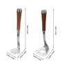 Alipis 2pcs Stainless Steel Manual Potato Masher Wood Handle Kitchen Tool for Smooth Potatoes Design for Easy Cleaning for Home Cooking view 2
