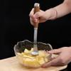 Alipis 2pcs Stainless Steel Manual Potato Masher Wood Handle Kitchen Tool for Smooth Potatoes Design for Easy Cleaning for Home Cooking view 3