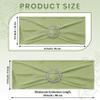 MDS Pack of 75 Spandex Chair Sashes Bow Premium Stretch Chair Cover Band with Buckle Slider Universal fits Elastic Dining Chair Ties for Wedding Party Banquet Events Decoration - Sage Green view 2