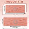 MDS Pack of 200 Spandex Chair Sashes Bows Universal fits Elastic Stretch Chair Bands Ties with Buckle Slider Bow for Wedding Decoration Spandex Slider Sashes Bow - Coral Peach view 2