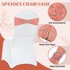 MDS Pack of 200 Spandex Chair Sashes Bows Universal fits Elastic Stretch Chair Bands Ties with Buckle Slider Bow for Wedding Decoration Spandex Slider Sashes Bow - Coral Peach view 3