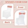 MDS Pack of 200 Spandex Chair Sashes Bows Universal fits Elastic Stretch Chair Bands Ties with Buckle Slider Bow for Wedding Decoration Spandex Slider Sashes Bow - Coral Peach view 4