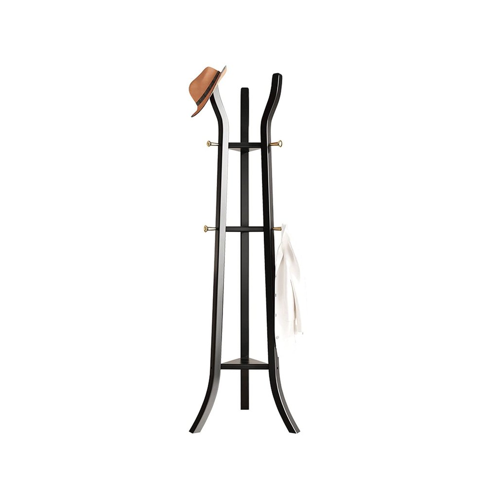 JOuan Coat Rack, Coat rack Freestanding Wooden Coat Rack, With 3 Storage Shelves And 9 Hooks Can Hang Coats, Jackets, Hats, Bags, Umbrellas, Entrance Hall Tree Freestanding coat rack stand
