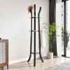JOuan Coat Rack, Coat rack Freestanding Wooden Coat Rack, With 3 Storage Shelves And 9 Hooks Can Hang Coats, Jackets, Hats, Bags, Umbrellas, Entrance Hall Tree Freestanding coat rack stand view 3