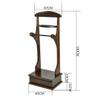 JOuan Coat Rack, Valet Furniture Wooden Valet Stand With Drawer Tray And Wheels Freestanding Suit Hanger With Clothes Hanger And Pants Rail For Hallway Dressing Room Etc view 2