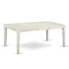 HomeStock Rectangle Dining Set with 4 Chairs - Linen White Kitchen Table Set view 2