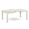 HomeStock Rectangle Dining Set with 4 Chairs - Linen White Kitchen Table Set view 3
