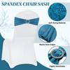 MDS Pack of 200 Spandex Chair Sashes Bows Universal fits Elastic Stretch Chair Bands Ties with Buckle Slider Bow for Wedding Decoration Spandex Slider Sashes Bow - Dark Teal view 3