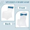 MDS Pack of 200 Spandex Chair Sashes Bows Universal fits Elastic Stretch Chair Bands Ties with Buckle Slider Bow for Wedding Decoration Spandex Slider Sashes Bow - Dark Teal view 4