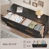 Aiho 6 Drawer Dresser for Bedroom, Chest of Drawers with Silent Gliding Slides  Metal Handles, Wood Storage Chest for Nursery, Living Room, Entryway, Black Dresser view 3