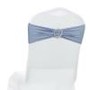 MDS Pack of 200 Spandex Chair Sashes Bows Universal fits Elastic Stretch Chair Bands Ties with Buckle Slider Bow for Wedding Decoration Spandex Slider Sashes Bow - Dusty Blue view 1