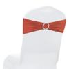 MDS Pack of 150 Spandex Chair Sashes Bows Universal fits Elastic Stretch Chair Bands Ties with Buckle Slider Bow for Wedding Decoration Spandex Slider Sashes Bow - Terracotta view 1
