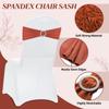 MDS Pack of 150 Spandex Chair Sashes Bows Universal fits Elastic Stretch Chair Bands Ties with Buckle Slider Bow for Wedding Decoration Spandex Slider Sashes Bow - Terracotta view 3