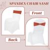MDS Pack of 150 Spandex Chair Sashes Bows Universal fits Elastic Stretch Chair Bands Ties with Buckle Slider Bow for Wedding Decoration Spandex Slider Sashes Bow - Terracotta view 4