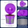 [SANYEDOU] Reusable Coffee Filters For Keurig (BPA Free) Reusable K Cup Filters Cups K Cups For Keurig 1.0+2.0 Mini K cup Refillable Pods(4pack) view 4