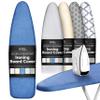 Home Intuition Extra Thick Ironing Board Cover and Pad Iron Scorch Resistant with Hook and Loop Secure Fastener and Elastic Edge,15x54, Standard Size Coated Thick Padding, Blue view 1