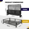 2pcs Large UnderBed Storage with Wheels - Sturdy Black Under Bed Storage with Wheels - Under the Bed Shoe Storage with Wheels of High-grade Steel  Can bare upto 25Kgs view 2