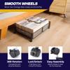 2pcs Large UnderBed Storage with Wheels - Sturdy Black Under Bed Storage with Wheels - Under the Bed Shoe Storage with Wheels of High-grade Steel  Can bare upto 25Kgs view 4