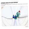 6Pcs Alloy Napkin Rings with Elegant Phoenix Pattern Unique Napkin Holders for Weddings Parties and Family Gatherings Stylish Table Decor and Present Choice view 3