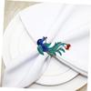 6Pcs Alloy Napkin Rings with Elegant Phoenix Pattern Unique Napkin Holders for Weddings Parties and Family Gatherings Stylish Table Decor and Present Choice view 4