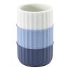 IZOD - Tumbler, Resin Countertop Bathroom Accessories, Dorm Room Essentials, Striped Bathroom Decor (Clubhouse Collection, Blue) view 1