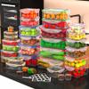 70 Pcs Large Food Storage Containers with Lids Airtight-2500ML to Small Box,Total 22812 ML Stackable Kitchen Bowls Set(35 Containers,35 Lids)-BPA Free Leak proof Plastic Boxes-Microwave safe view 3
