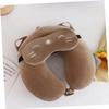Garneck U Shaped Pillow Neck Support Pillows Airplane Sleep Accessories Office Neck Cushion Animal Camping Pillow Airplane Neck Pillows Protective Pillow Student Neck Guard Short Plush, 30X28X10CM view 2