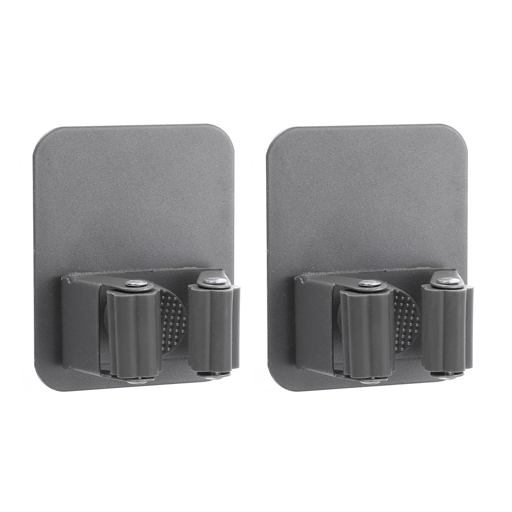 uxcell 2pcs Mop Broom Holder Wall Mount 304 Stainless Steel Mop Holder