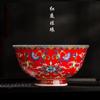 TEMKIN Ceramic Bowlsalad bowlRamen Bowl Porridge Bowl,Soup Bowl15.6cm 6.14in Enamel Color Small Bowl Bone China high Foot Chinese Palace Bowl Ceramic Tableware Bowl view 2