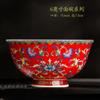 TEMKIN Ceramic Bowlsalad bowlRamen Bowl Porridge Bowl,Soup Bowl15.6cm 6.14in Enamel Color Small Bowl Bone China high Foot Chinese Palace Bowl Ceramic Tableware Bowl view 4